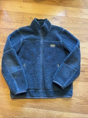 L.L. Bean Men's Navy Sherpa Puffer Jacket